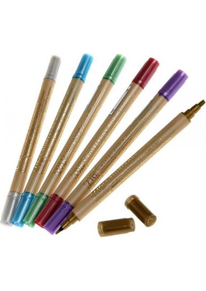 MS-8400 Kaligrafi Kalemi Metalik 6'lı Set fiyatları