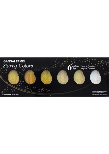 Watercolour Gansai Tambi Sulu Boya 6'lı Set Starry Colors