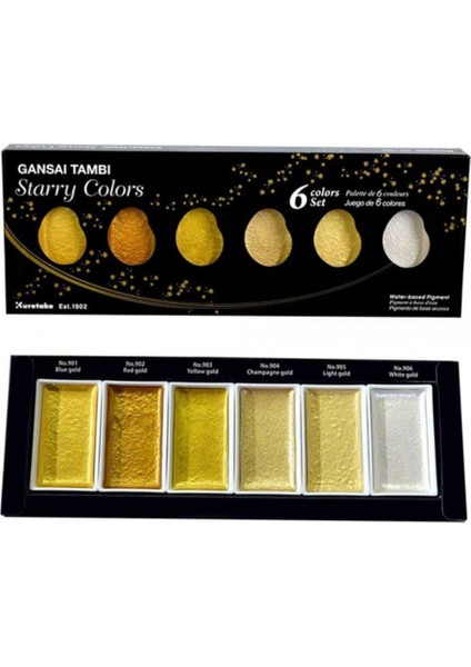 Watercolour Gansai Tambi Sulu Boya 6'lı Set Starry Colors