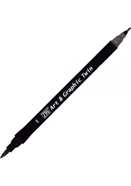 Art & Graphic Twin Tut-80 Fırça Uçlu Marker Gray 008