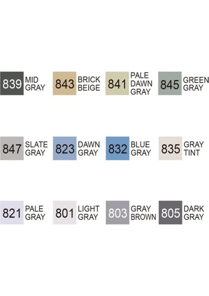 Kurecolor Twin Ws Marker Gray Color 12LI Set fiyatları