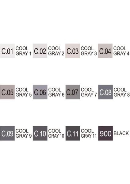 Kurecolor Twin Ws 12'li Marker Seti Cool Grey Colors