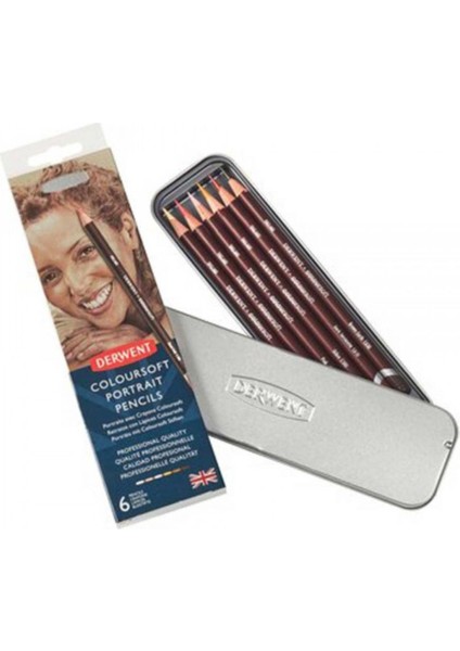 Coloursoft Skintones 6'lı Teneke Kutu (Yumuşak Kuru Boya Kalemi) modelleri