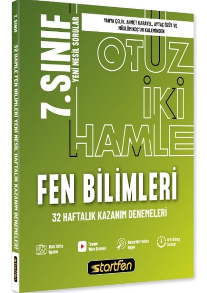 7. Sınıf 32 Hamle Fen Bilimleri Haftalık Kazanım Denemeleri