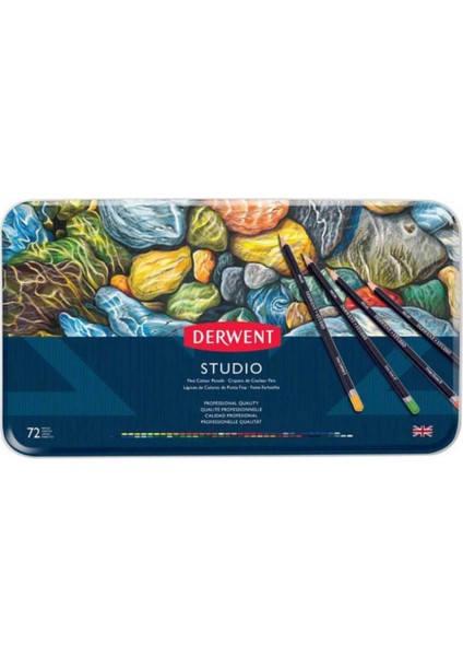 Studio Pencil 72'li Teneke Kutu (Kuru Boya Kalemi)