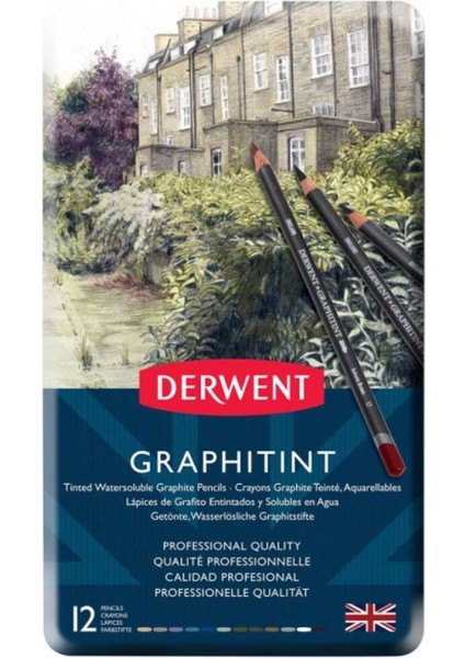 Graphitint Pencil 12'li Teneke Kutu (Renkli Grafit Kalem)