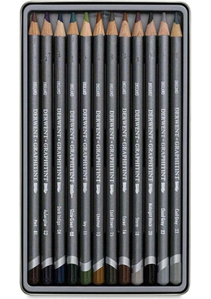 Graphitint Pencil 12'li Teneke Kutu (Renkli Grafit Kalem) modelleri
