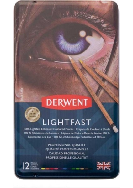 Lightfast Kuruboya Kalem Seti 12'li Teneke Kutu
