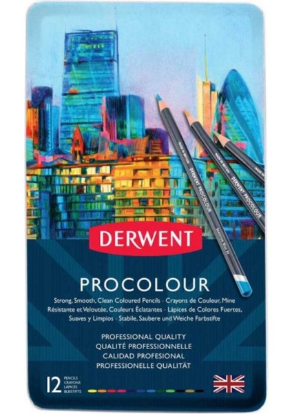 Procolour Pencil (Kuru Boya Kalemi) 12'li Teneke Kutu