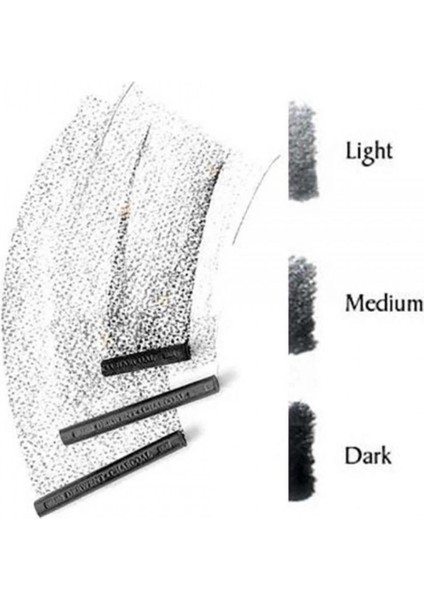 Compressed Charcoal Dark Stick (Koyu) (Sıkıştırılmış Kömür Çubuk)