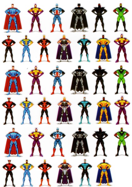 Sticker Kabartmalı A4 Boyutunda Stiker Defter, Planlayıcı ETIKET-(LIM226) - Süper Kahramanlar