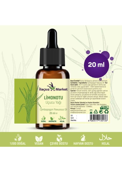 İlaçsız Market Limon Otu Yağı / 10 ml