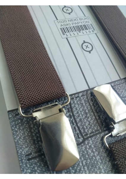 Ayarlanabilir 1-9 Yaş Çocuk Pantolon Askısı ve Papyon Takımı