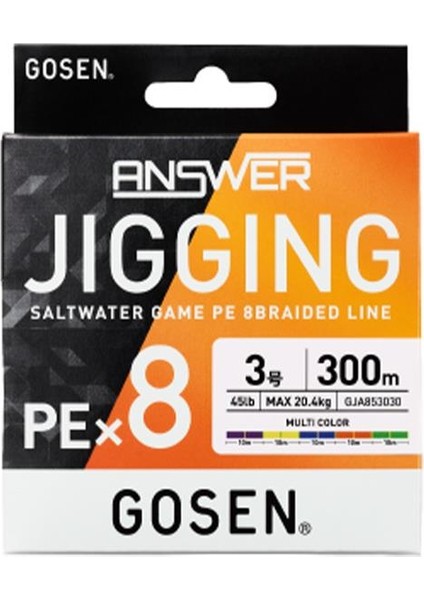 Jigging Answer Pe 8 Örgü 300M Multi Ip Misina