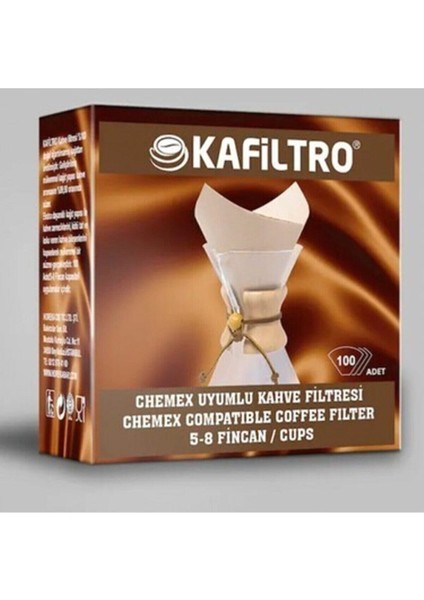 Kahve Demleme Seti (Coffee Chemex 800 Ml, Kettle 1200 Ml Ve Kafiltro 100 Adet)