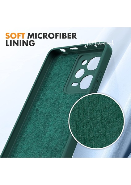 Xiaomi Poco X5 Pro Kılıf Kamera Korumalı Yumuşak Içi Kadife Süet Silikon + 9h Temperli Cam