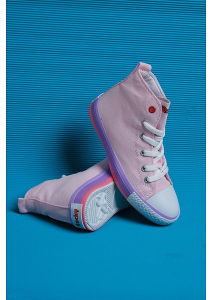 Rock 575 Unisex Konçlu Kanvas Çocuk Sneaker