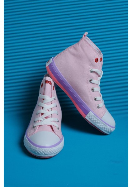 Rock 575 Unisex Konçlu Kanvas Çocuk Sneaker