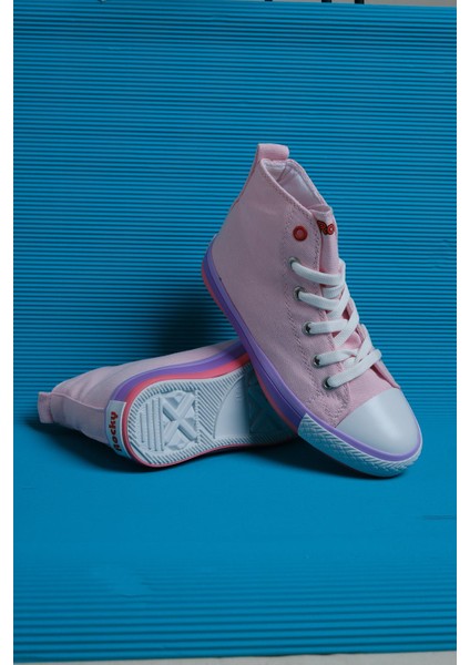Rock 575 Unisex Konçlu Kanvas Çocuk Sneaker