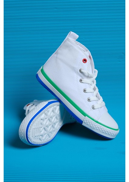 Rock 575 Unisex Konçlu Kanvas Çocuk Sneaker