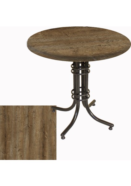 Buket Werzalit Yuvarlak Esb Mutfak Masası 80CM - Canyon Hidalgo