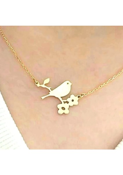 Kadın Tek Kuş Model 925 Ayar Gümüş Kolye (14 Şubat Sevgililer Günü Hediyesi) fiyatları