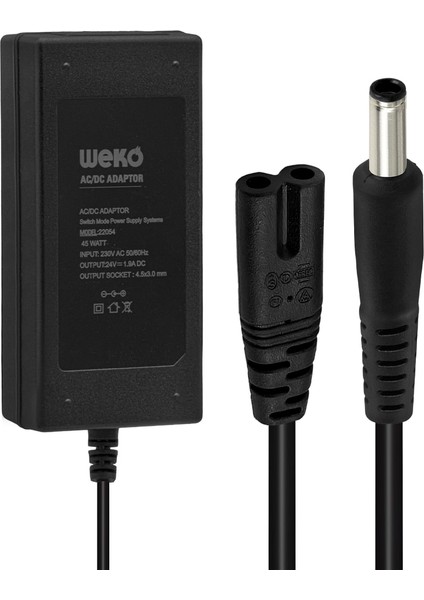 Weko 24 Volt 1.9 Amper 4.5x3.0mm Uçlu Notebook Adaptör Yerli Üretim