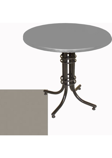 Buket Werzalit Yuvarlak Esb Mutfak Masası 70CM - Koyu Gri