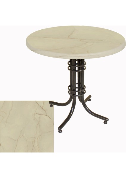 Buket Werzalit Yuvarlak Esb Mutfak Masası 80CM - Golden Marble