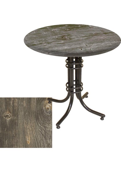 Buket Werzalit Yuvarlak Esb Mutfak Masası 60CM - Old Pine