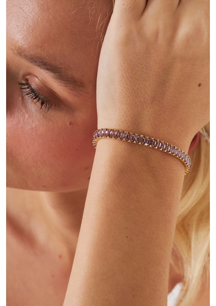 Altın Kaplama Mor Su Yolu Bileklik 5mm fiyatları