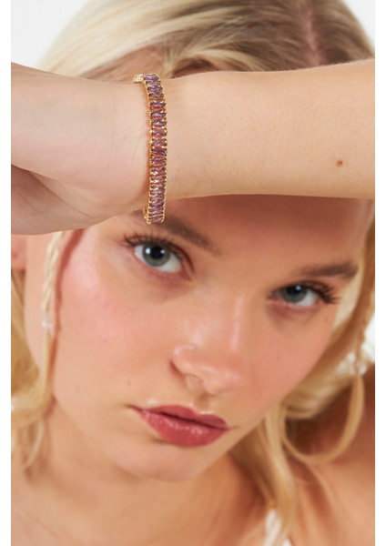 Altın Kaplama Mor Su Yolu Bileklik 5mm modelleri