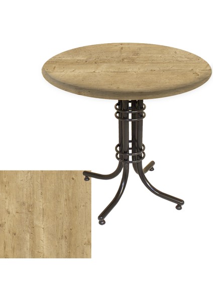 Buket Werzalit Yuvarlak Esb Mutfak Masası 80CM - Avalon Pine