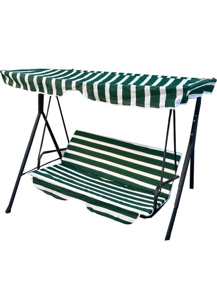 Süngersiz Salıncak Minder Seti Tenteli Bahçe Minderi 2 Kişilik Süngersiz Yeşil Beyaz fırsatları