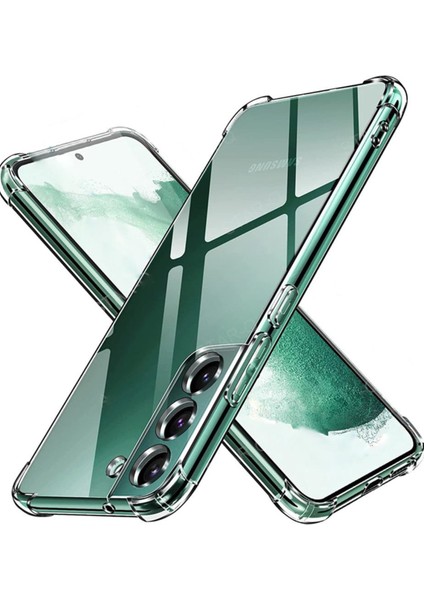 Samsung Galaxy S23 Plus Kapak Kamera Korumalı Airbag Antishock Köşe Korumalı Şeffaf Silikon Kılıf