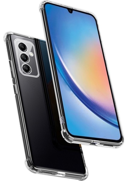 Samsung Galaxy A34 5g ile Uyumlu Kapak Kamera Korumalı Airbag Antishock Köşe Korumalı Şeffaf Silikon Kılıf