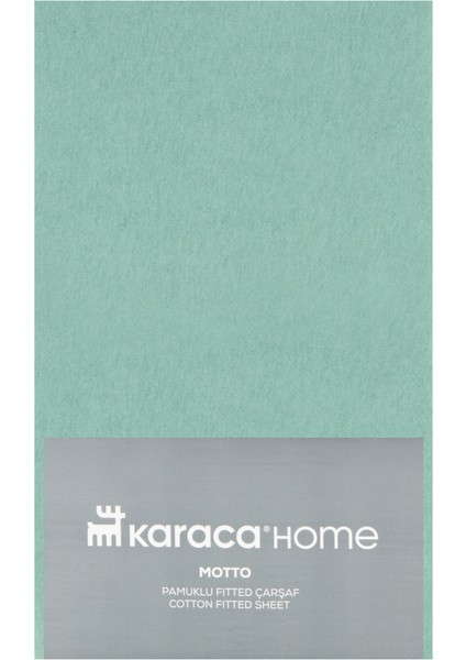 Motto Penye Fitted Tek Kişilik Çarşaf 100X200+30 cm Yeşil