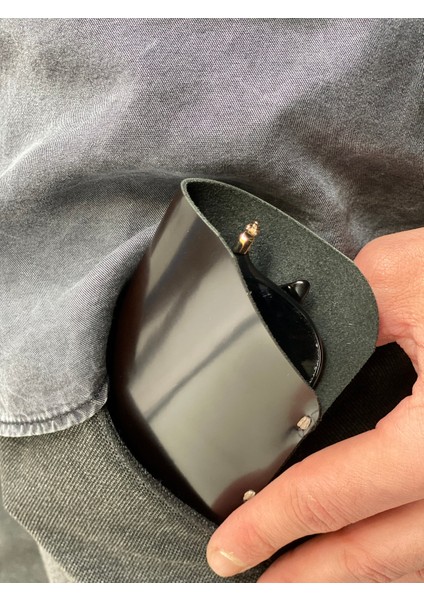Rayban Gözlük Kabı Efektli Hakiki Deri El Yapımı Slim Okuma Gözlük Kılıfı indirimleri