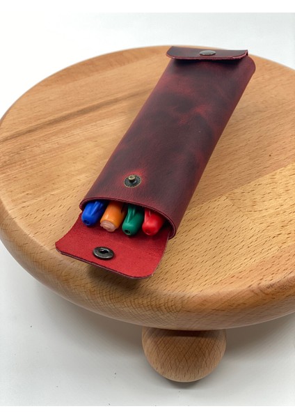 Kalemlik Efektli Hakiki Deri El Yapımı Pratik Kullanım Kalem Taşıma Kutusu modelleri