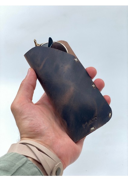 Rayban Gözlük Kabı Efektli Hakiki Deri El Yapımı Slim Okuma Gözlük Kılıfı fiyatları