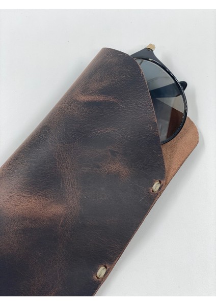 Rayban Gözlük Kabı Efektli Hakiki Deri El Yapımı Slim Okuma Gözlük Kılıfı modelleri