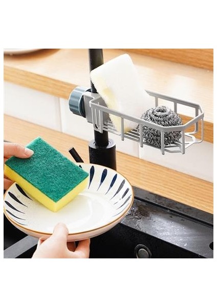 Nonni Buffer® Musluk Kenarı Plastik Süngerlik Sabunluk Mutfak Düzenleyici Sünger Sabun Mutfak Organizeri modelleri