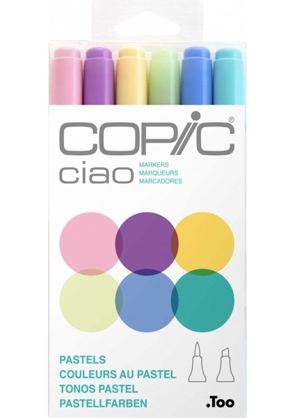 Ciao Marker Kalemi Pastels 6'lı Set
