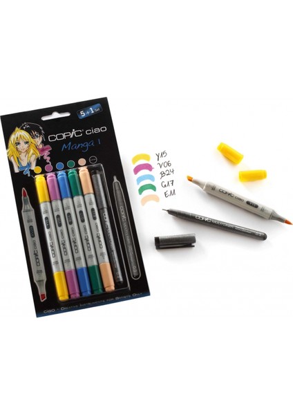 Ciao Marker Kalemi 5+1 Set - Manga 1
