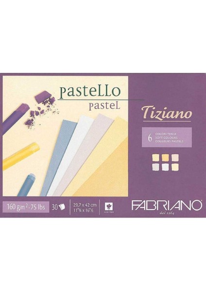 Tiziano 160GR Soft Colour (Pastel Renk) Blok 30 Sayfa A3 (29.7X42CM)