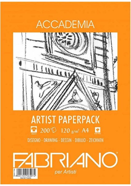 Accademia Artists Paperpack Natural Grain 120GR A4 (21X29.7CM) 200 Sayfa