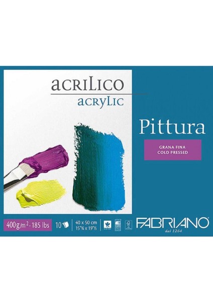 Pittura Cold Pressed Pad 400GR Akrilik Blok 10 Sayfa 40X50CM