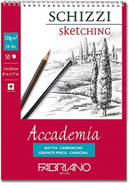 Accademia Schizzi 120GR Spiralli Sketch Çizim Blok 50 Sayfa A4 (21X29.7CM)