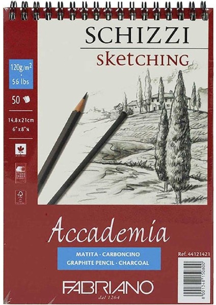 Accademia Schizzi 120GR Spiralli Sketch Çizim Blok 50 Sayfa A5 (14.8X21CM)
