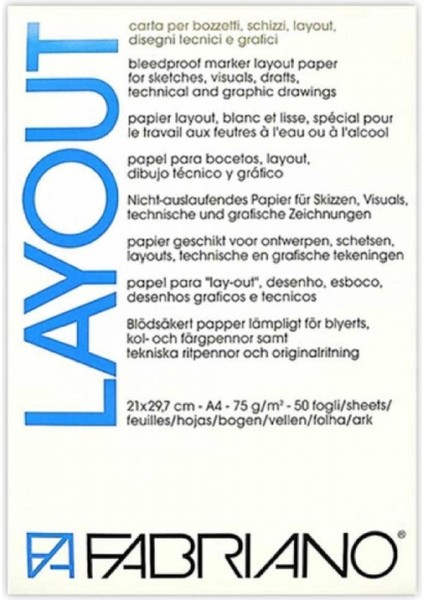 Layout Pad 75GR Markör Blok 50 Sayfa A4 (21X29.7CM)